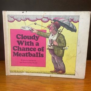 Vintage 1978 Cloudy With a Chance of Meatballs Hardcover Book